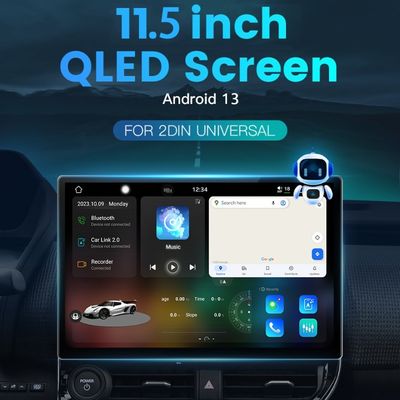 Rádio de carro universal Android13 Car Player com tela QELD de 11,5 polegadas e rádio TS10 de 8 núcleos