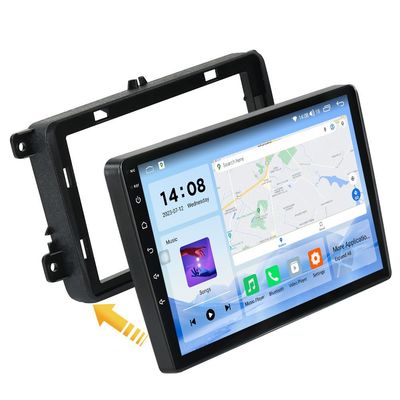 Construído em 2DIN 9 "QLED DSP CarPlay 4G LTE Android Car Radio Para VW Passat B6 B7 Golf Polo Jetta