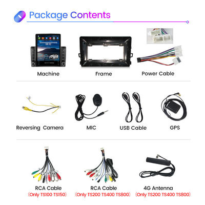 Tesla 9,7 polegadas Car Stereo Vertical Touch Screen 1 16G Sistema de Navegação GPS Android