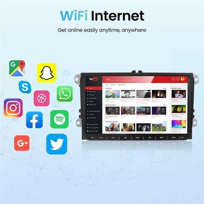 Rádio de carro Android para VW/Passat b5 6/Golf/Touran/Caddy/Jetta/Polo/Seat 8Inch Multimedia Player e Radio Tuner